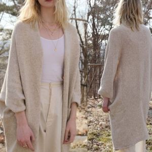 Lauren Manoogian Drape Cocoon Cardigan Oatmeal One Size